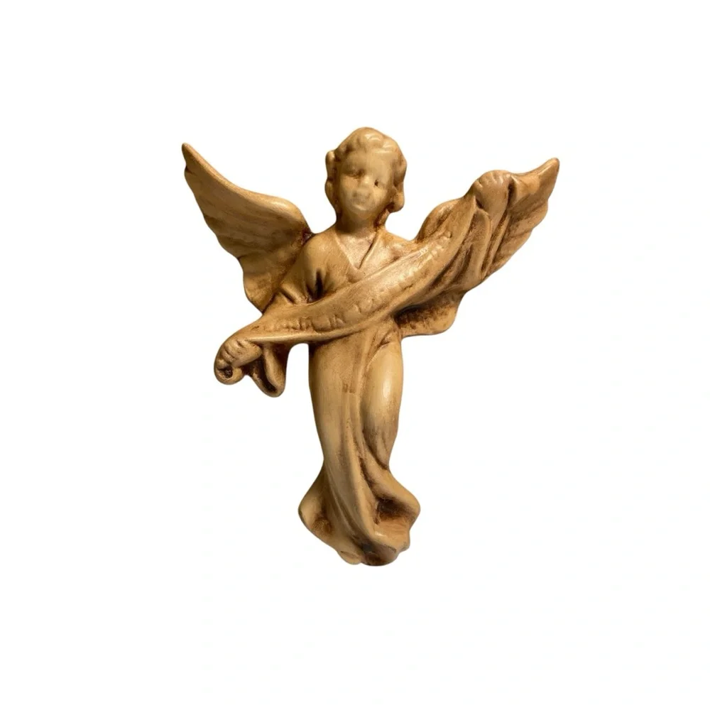Vintage Angel Atlantic Mold 1970s Nativity Ceramic Replacements Brown